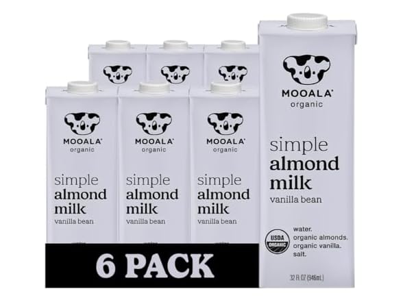 6PK Mooala Organic Simple Almond Milk Vanilla
