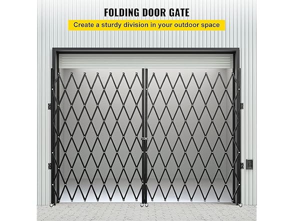 VEVOR Double Folding Security Gate, 6-1/2' H x 12' W