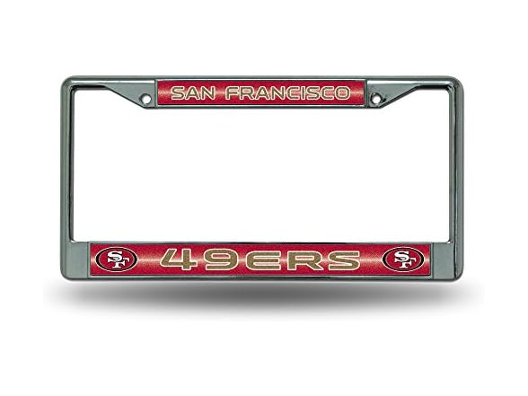 San Francisco 49ers Chrome License Frame