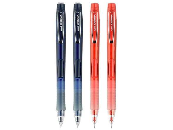 Uniball Chroma Mechanical Pencils 4 Pack, 0.5mm