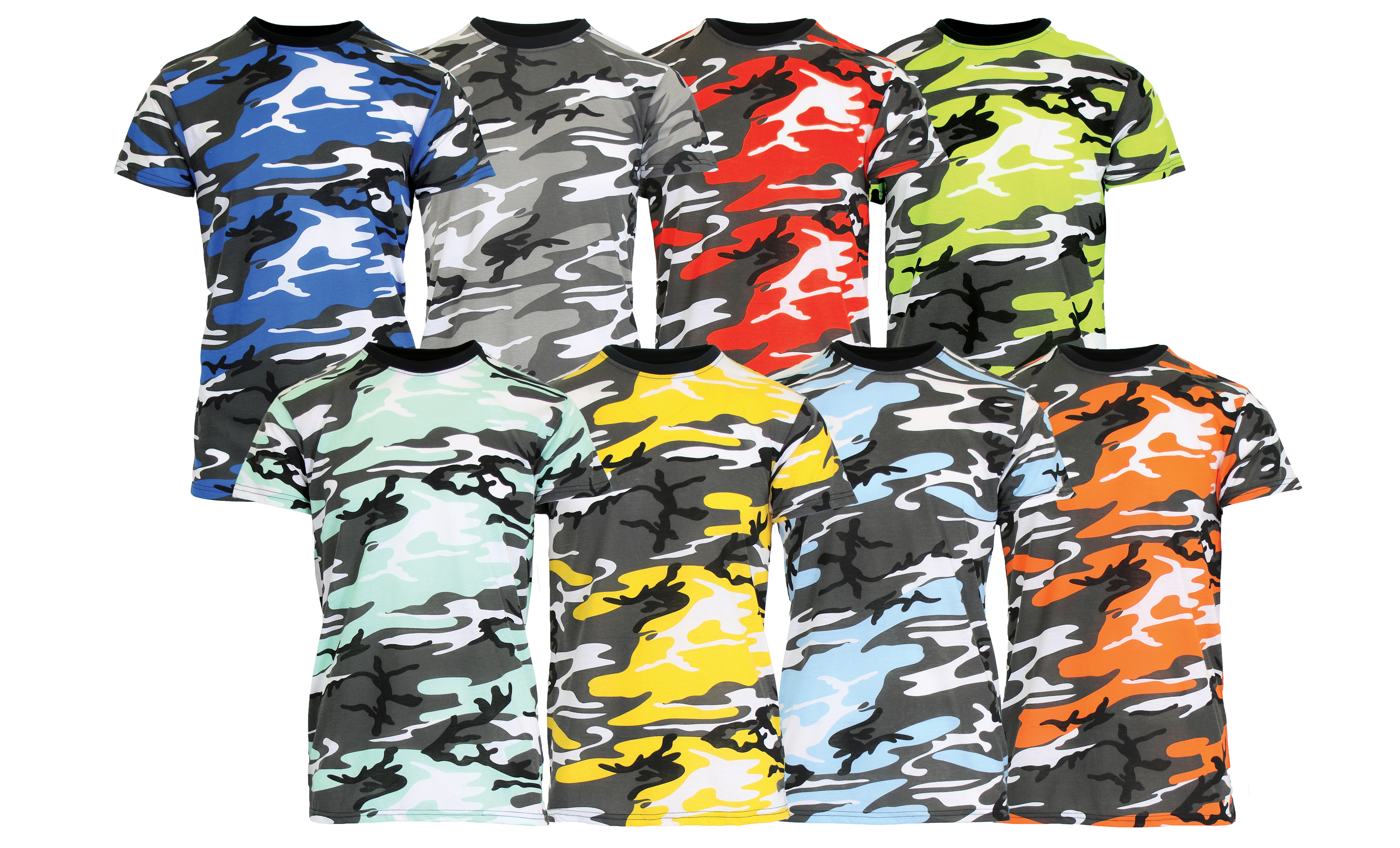 1 & 3Pk Womens S/S Crew Neck Camo Tee - Gallery 19