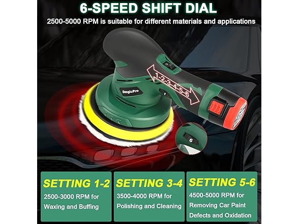 Rechargeable Car Buffer Polisher Kit