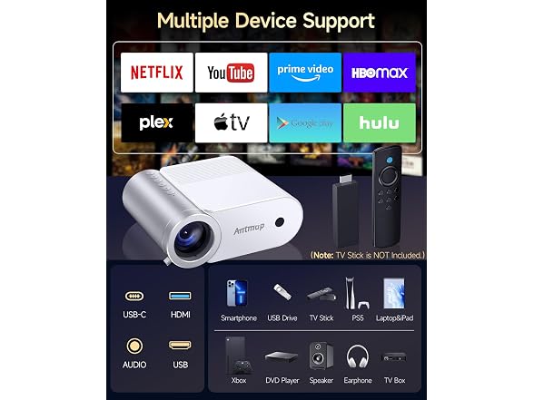 Antmap Native 1080P Mini Projector