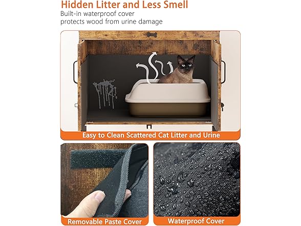 Megidok Furniture Cat Cages Indoor with Litter
