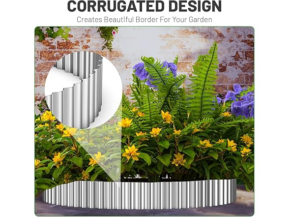 Lubaku Corrugated Garden Edging Border