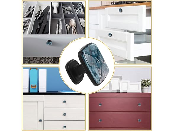 LORVIES 1.2" Marble Cabinet Knobs