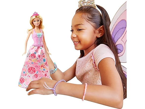 Barbie Doll Fantasy Dress-Up Set with Blonde Fashion Doll