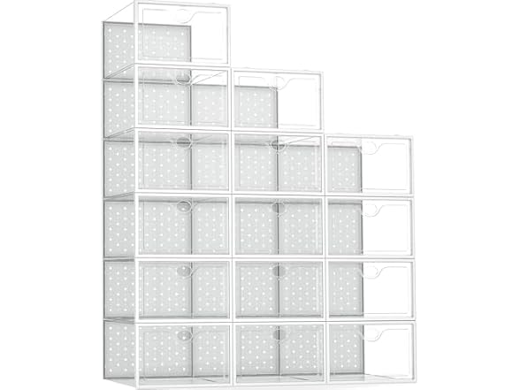 PINKPUM 15 Pack X-Large Shoe Storage Box