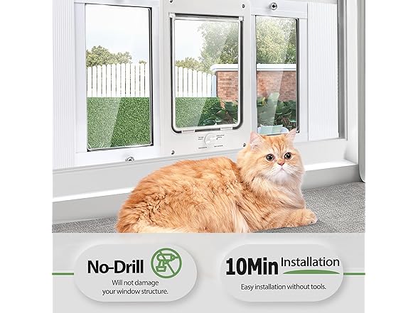 Pet Door for Cats & Small Dogs, 32"-36"
