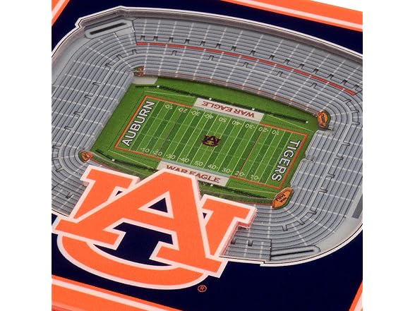 AUBURN TIGERS NCAA 3D StadiumView Coasters 4" 4"