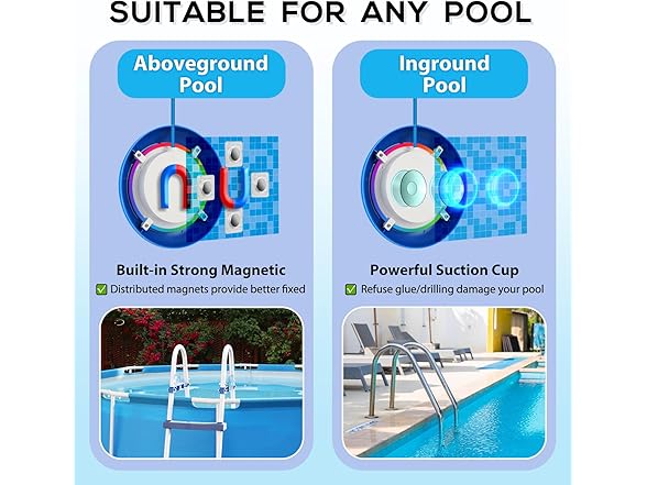 GTBriter LED Pool Lights w/ App Control 20W RGB