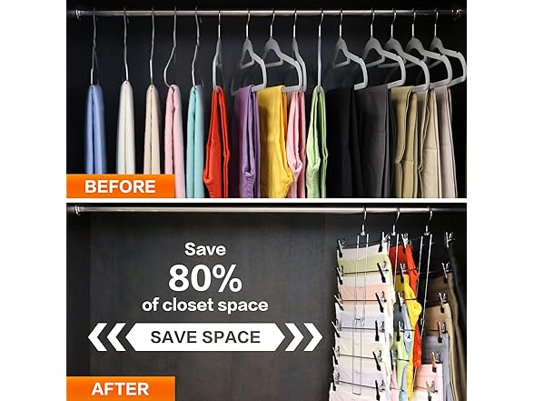 SHUKEEKA 3 Pack Metal Pants Hangers