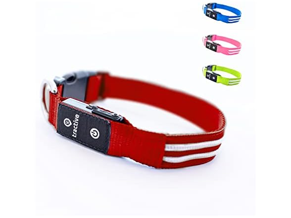 Tractive LED Light Up Dog Collar USB Rechargeable