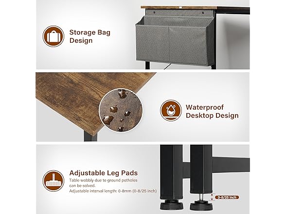 YSSOA Small Space Writing Desk with Headphone Hooks