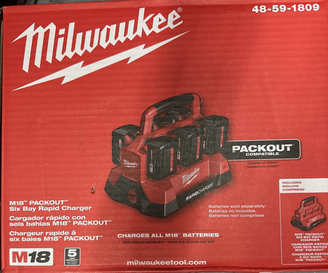 Milwaukee 48-59-1809 M18 18V 6-Port Rapid Charger - Gallery 2