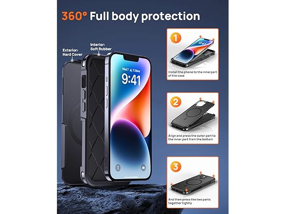 2-Pack Magnetic iPhone 14 Case Set