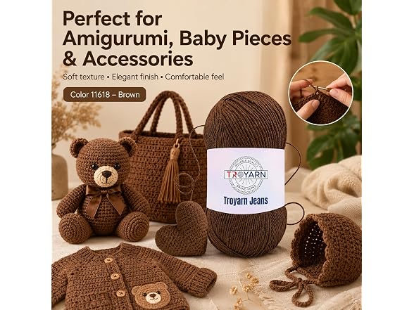 60% Cotton 40% Acrylic Crochet Yarn - 1