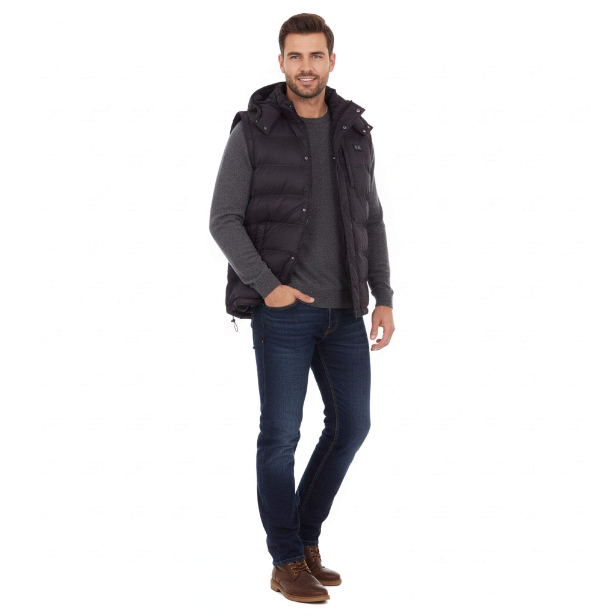 Helios Hybrid Men's Versatile 2 N 1 Coat Vest - Gallery 12