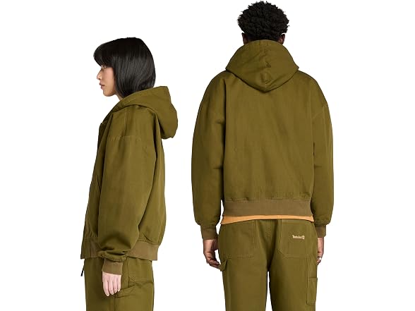 Timberland Mens M Washed DuckBomber Dark Olive (Open Box)