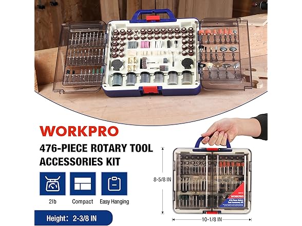 WORKPRO 476pc Rotary Tool Kit
