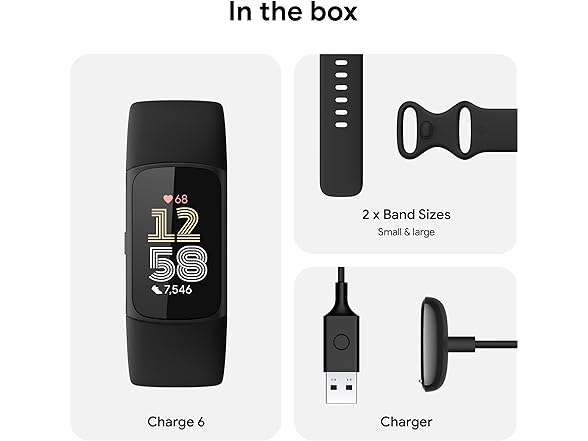 fitbit fitbit charge 6 k fitbit charge 6 black black (Open Box)