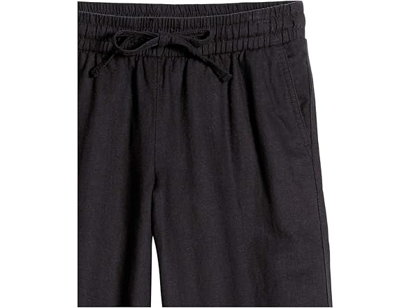 AE Womens Linen Blend Drawstring Wide Leg Pant