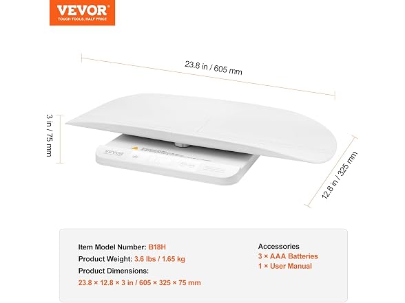 Baby Scale, 2-in-1 Infant Weight Scale