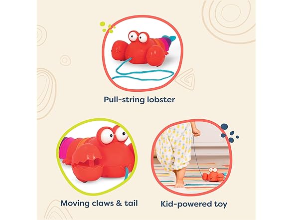 B. toys – Pull Along Lobster Toy