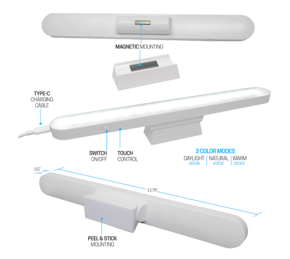 (2 Pack) Aduro Universal Portable Light Bars - Gallery 6