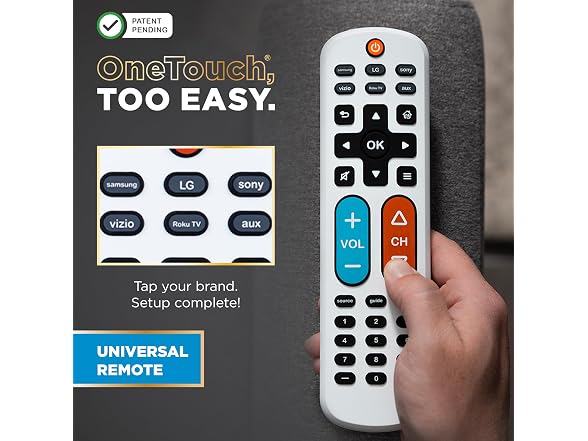 UltraPro BigEZ OneTouch Big Button Universal TV Remote