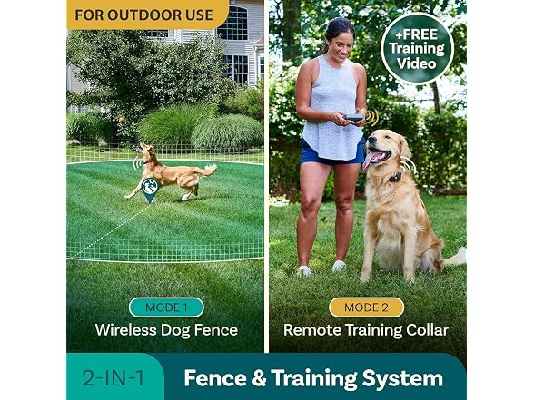 PetCove PawGuard Wireless Dog Fence and Training Collar