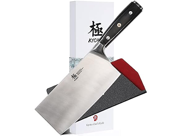 KYOKU 7" High Carbon Steel Cleaver Knife
