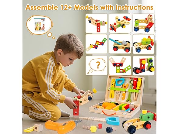 KIDWILL Kids Tool Set with Electric Drill