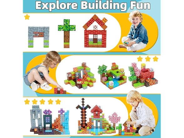 EchoPlan W2388 150PCS Magnetic Blocks