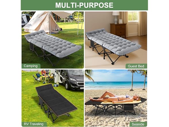 ABORON 28" Wide Camping Cot for Adults
