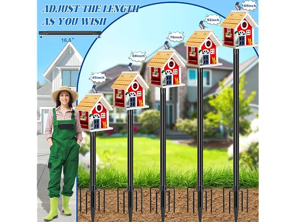 Ottsuls 109in Bird Feeder Pole Kit