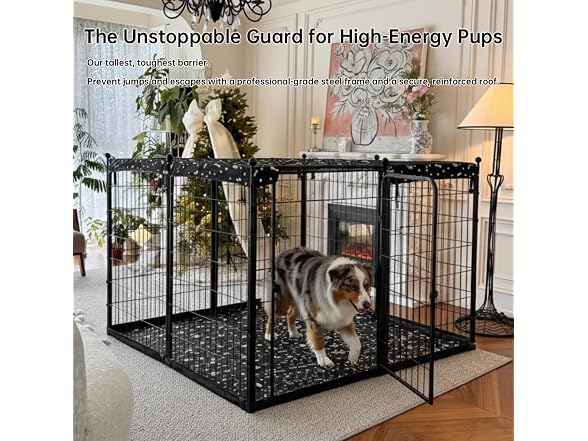 Portable Dog Playpen 53"L x 53"W x 36"H