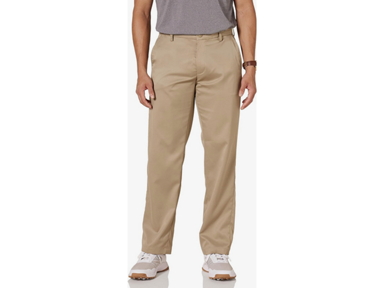 Amazon Essentials Men's Classic-Fit Stretch Golf Pant (Available in Big & Tall), Khaki Brown, 32W x 34L