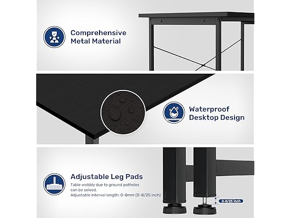 YSSOA Small Space Desk w/Headphone Hook