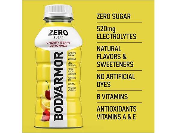 8PK BODYARMOR ZERO Sugar Cherry Berry Lemonade