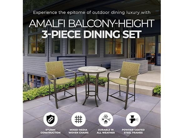 Four Seasons Courtyard Amalfi 3 Piece Woven Furniture