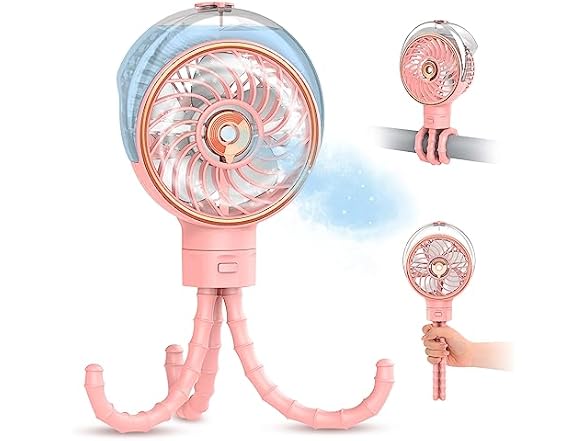 Misting Stroller Fan for Stroller