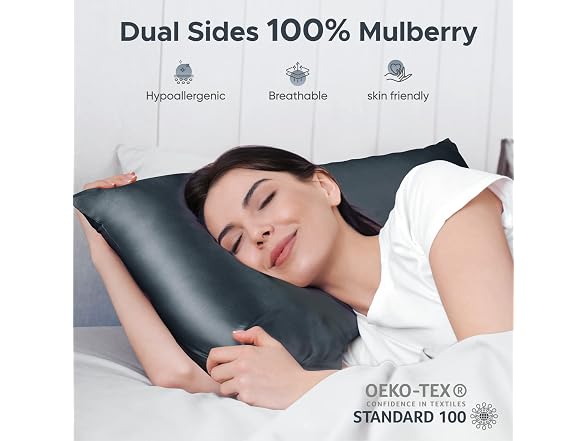 CAAIR 100% Pure Mulberry Silk Pillowcase