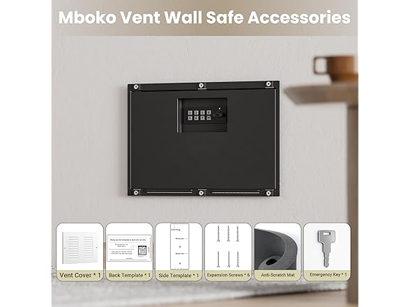 Mboko BC627525100073 Hidden Wall Safe (Open Box)