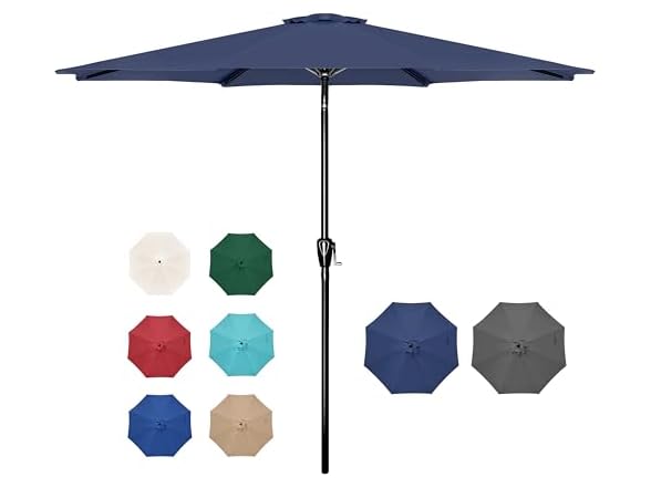 YSSOA 9' Patio Umbrella Outdoor Table Market Yard Umbrella