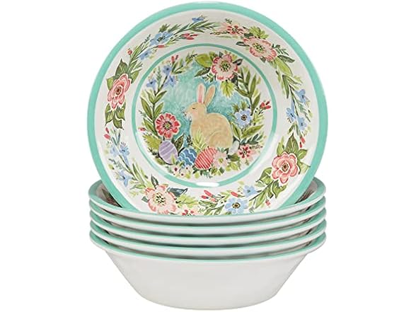 Easter 22Oz Melamine All Purpose Bowl 6Pk