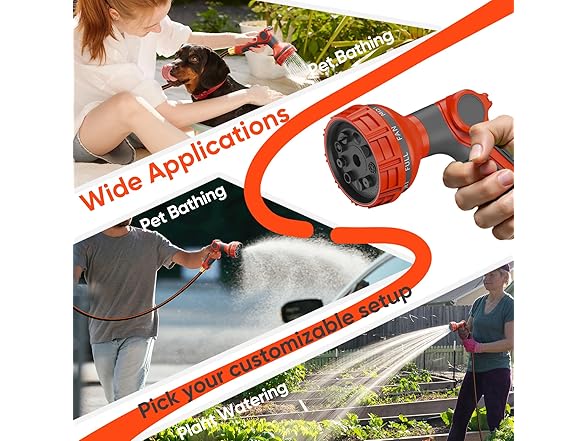 NEOTEC Retractable Garden Hose Reel 1/2 in x 65 Ft Wall Mounted, Lightweight & Durable, 9-Function Sprayer Nozzle, Any Length Lock, Slow Return & 180° Swivel (Open Box)