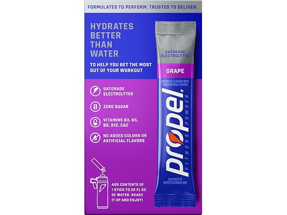 Propel Drink Mix Packets Grape