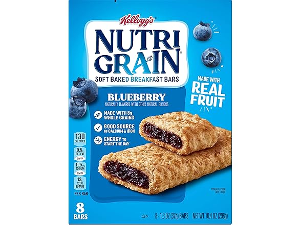 6PK Kellogg's Nutri-Grain Cereal Bars (Blueberry)