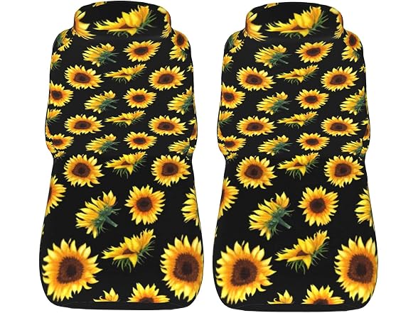 Koliocaa Sunflower Car Seat Covers 2 PCS Car Fit